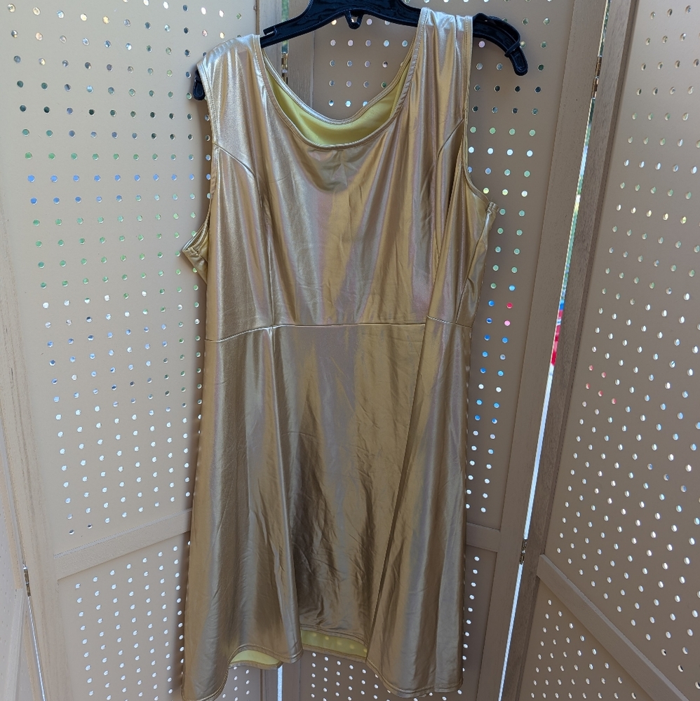 3X Gold Dress